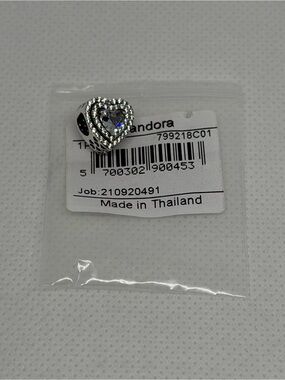 Pandora Sparkling Levelled Hearts, Clear Cubic Zirconia Charm - 799218C01